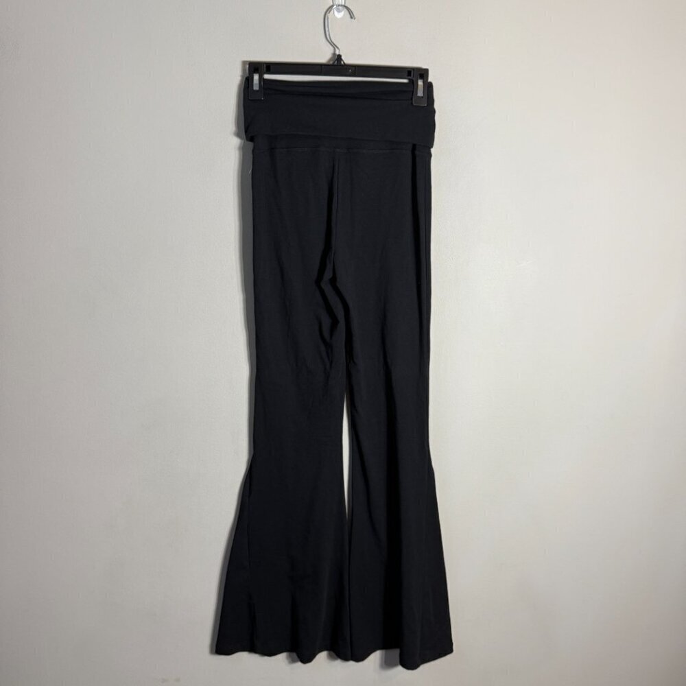 Offline by Aerie OG Foldover Super Flare Leggings Womens Small Black Active NWOT - Picture 3 of 12